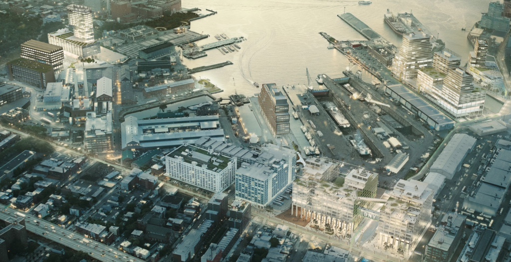 Brooklyn Navy Yard Overview, rendering courtesy the Brooklyn Navy Yard Development Corporation