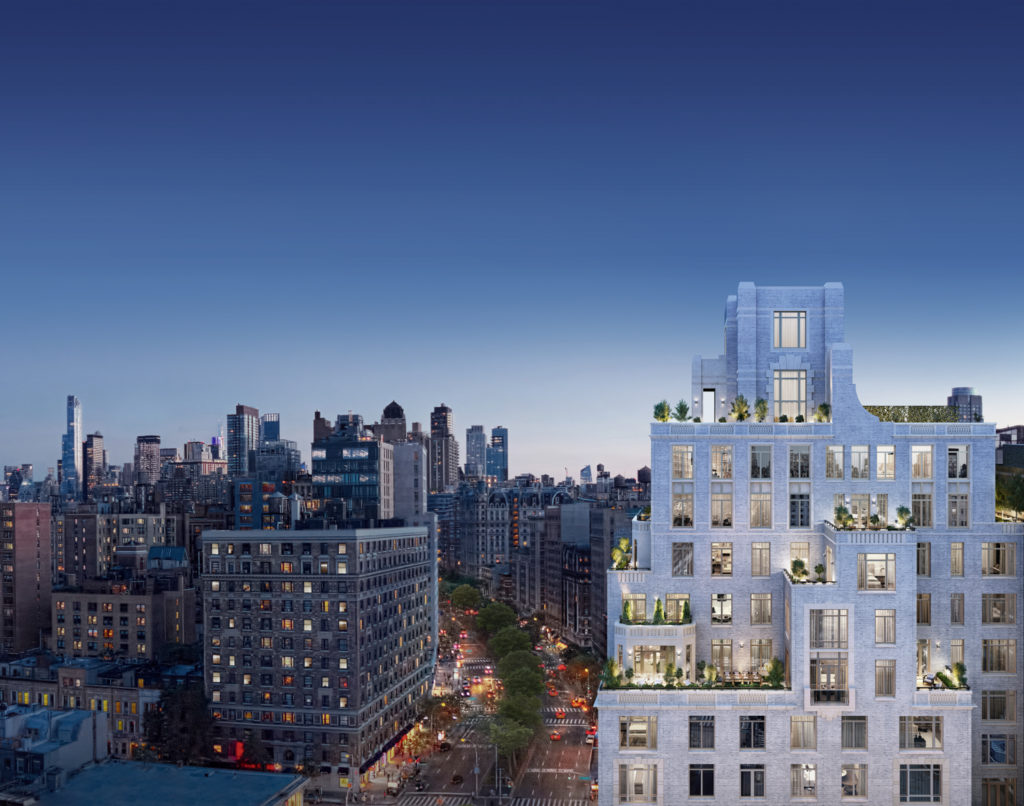 Top of 250 West 81st Street, rendering by Williams New York, design by Robert A.M. Stern Architects