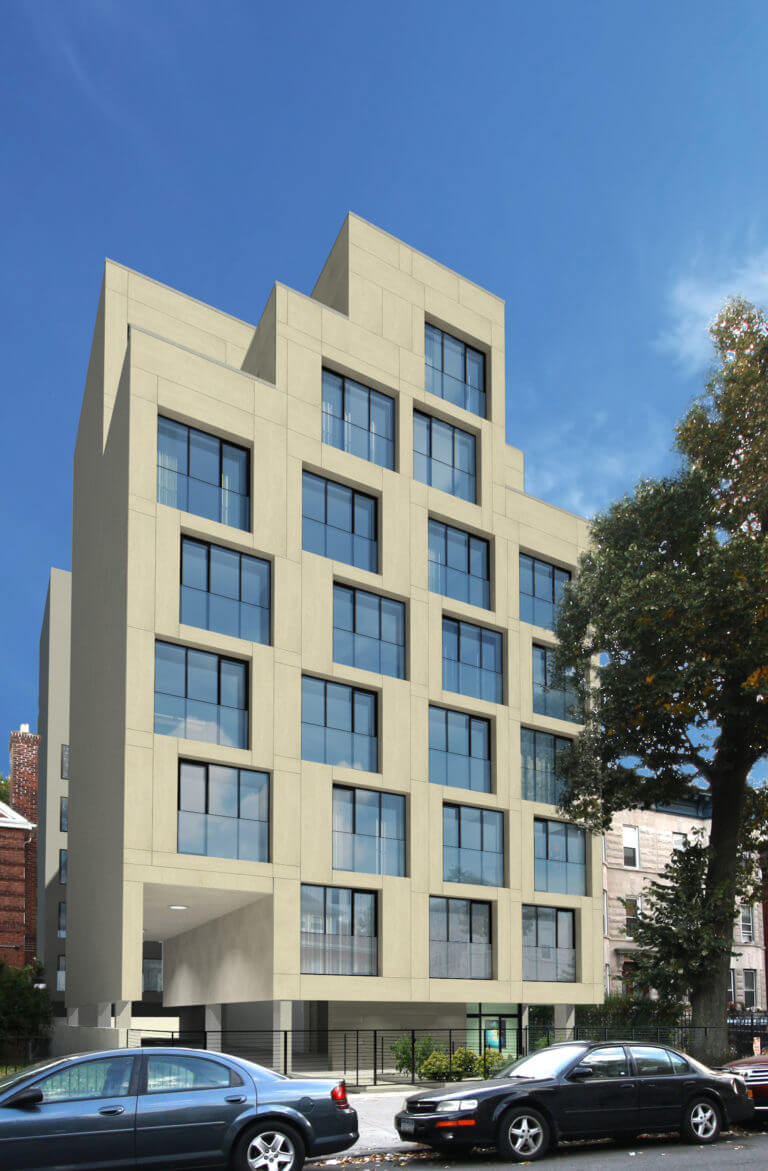 Previous, outdated rendering of 154 Lenox Road in Flatbush, Brooklyn