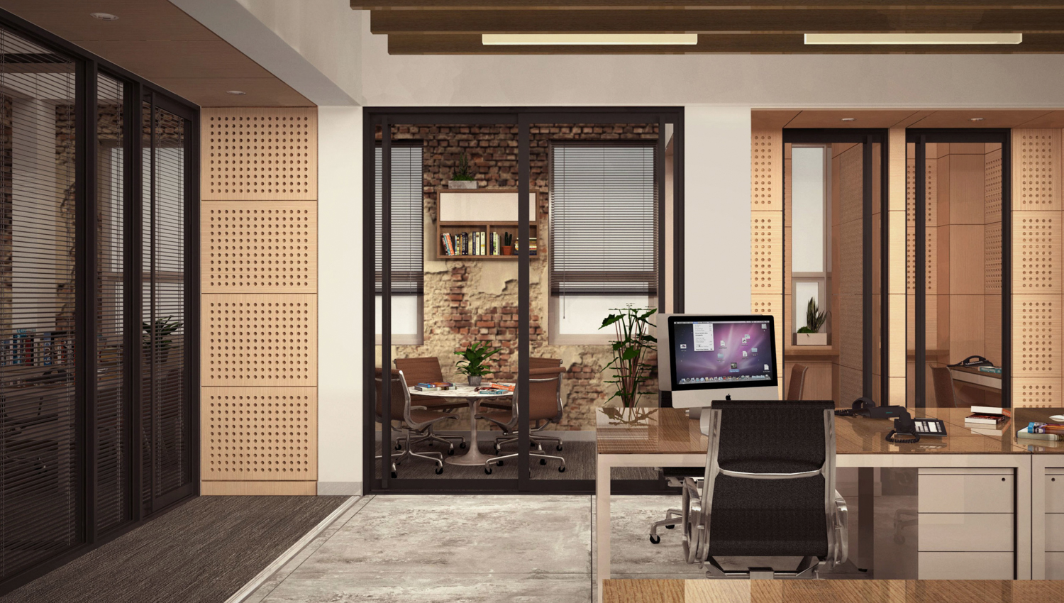 Office space in 107 North 1st Street, rendering by Melamed Architects
