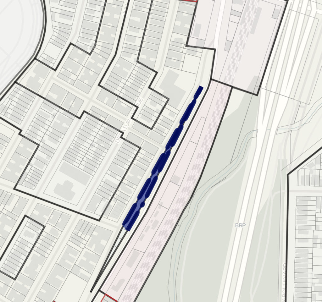 3254, 3258 Parkside Place Lot shape, image from NYC Planning Zoning and Land Use Map
