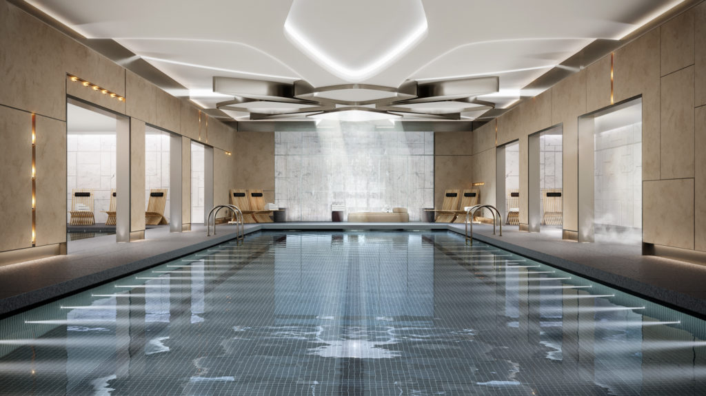 Amenities pool, Rendering by Noë Associates with The Boundary