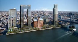 Masterplan look for the Domino Sugar Factory Redevelopment, rendering courtesy Two Trees