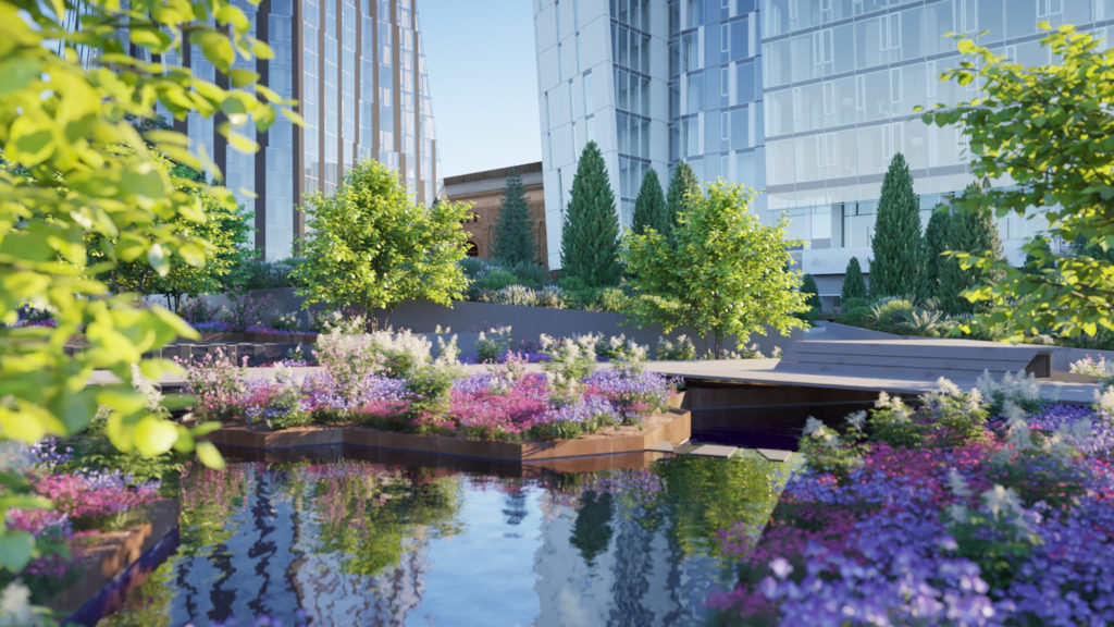 Waterline Square Park, Rendering by Noë Associates with The Boundary