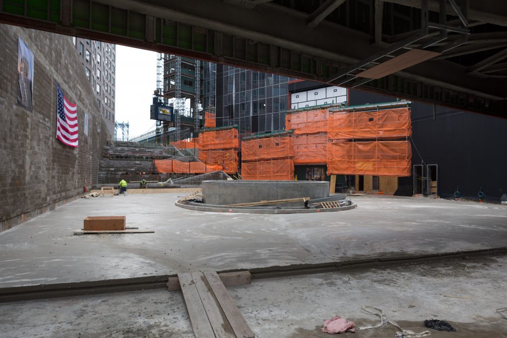 Driveway for One Manhattan Square, image by Andrew Campbell Nelson