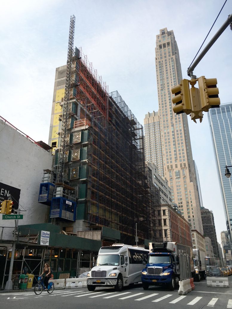Facade Installation Begins for 108 Chambers Street, Tribeca - New York ...