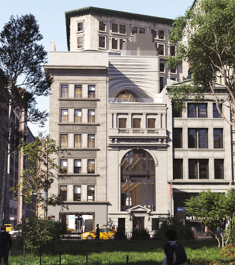 Rendering of Porcelanosa Flagship at 202-204 Fifth Avenue - CetraRuddy Architects