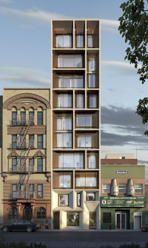 Rendering of 165 Chrystie Street designed by ODA Architects