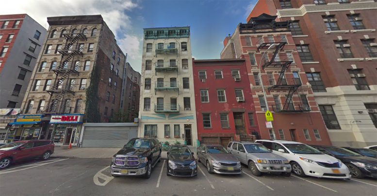 View of previous five-story tenement building at 63 Pitt Street - Google Maps