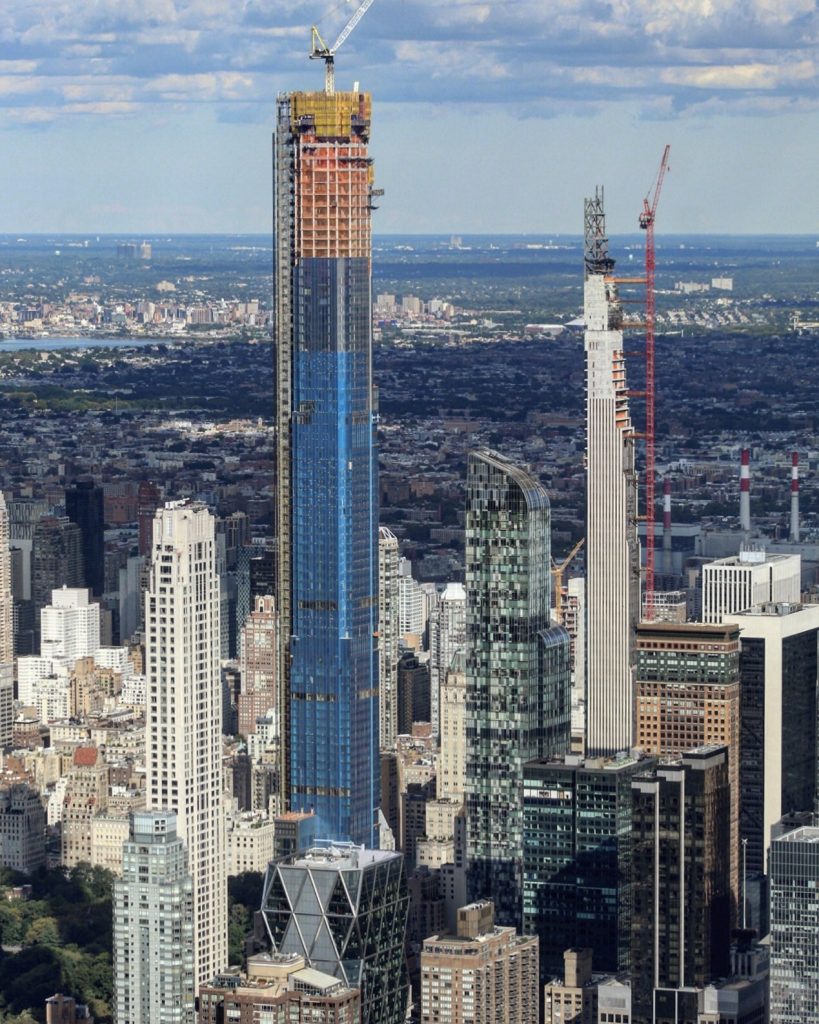 Central Park Tower Officially Tops Out 1,550 Feet Above Midtown ...