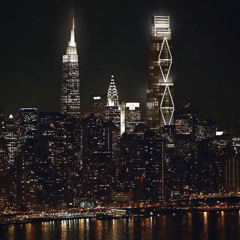 Rendering of 270 Park Avenue reveals diagrid lighting system