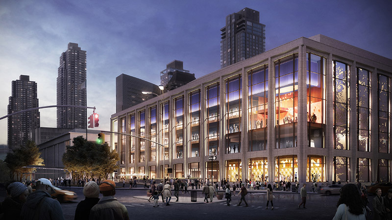 Exterior view of the new David Geffen Hall (Photo: Lincoln Center for the Performing Arts)