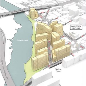 Preliminary Rendring of the Proposed Flushing Waterfront District