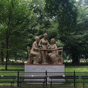 Rendering of the Women's Rights Monument in Central Park - Monumental Women