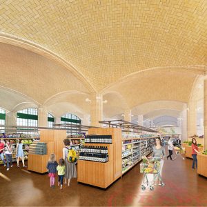 Rendering of proposed interior of Trader Joe's 405 East 59th Street Location - Madd Equities