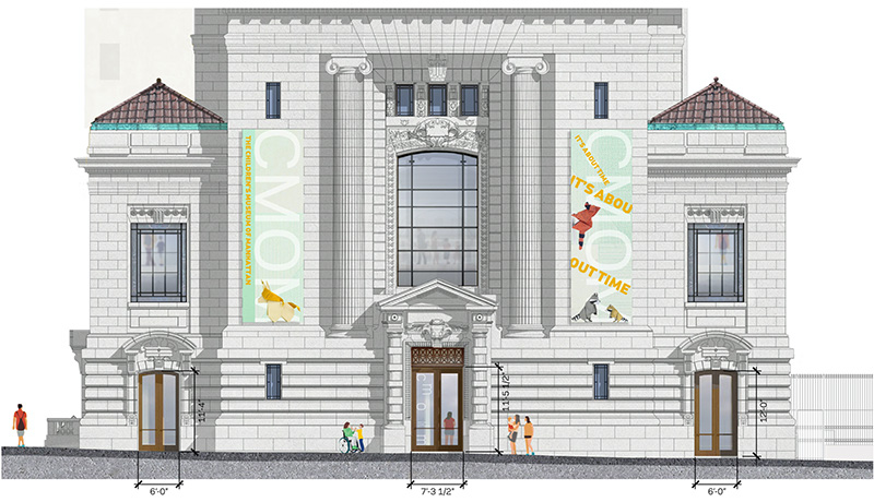 Rendering of proposed ADA-accessible entryway - FXCollaborative