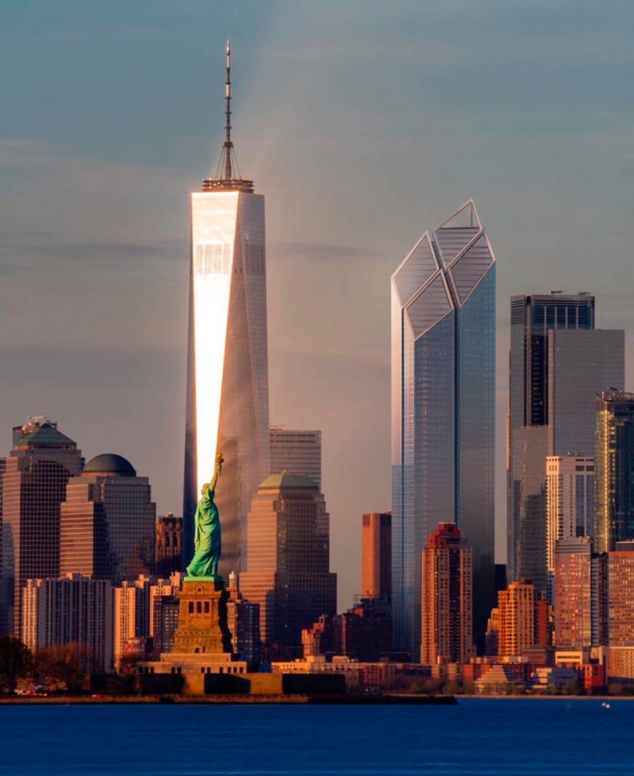 Illustrative Renderings Released of Norman Foster's Original Design for Two World Trade Center