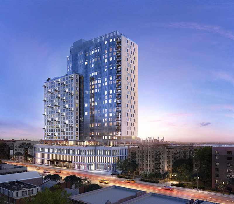 Rendering of PLG at 123 Linden Boulevard - The Moinian Group / Bushburg Properties
