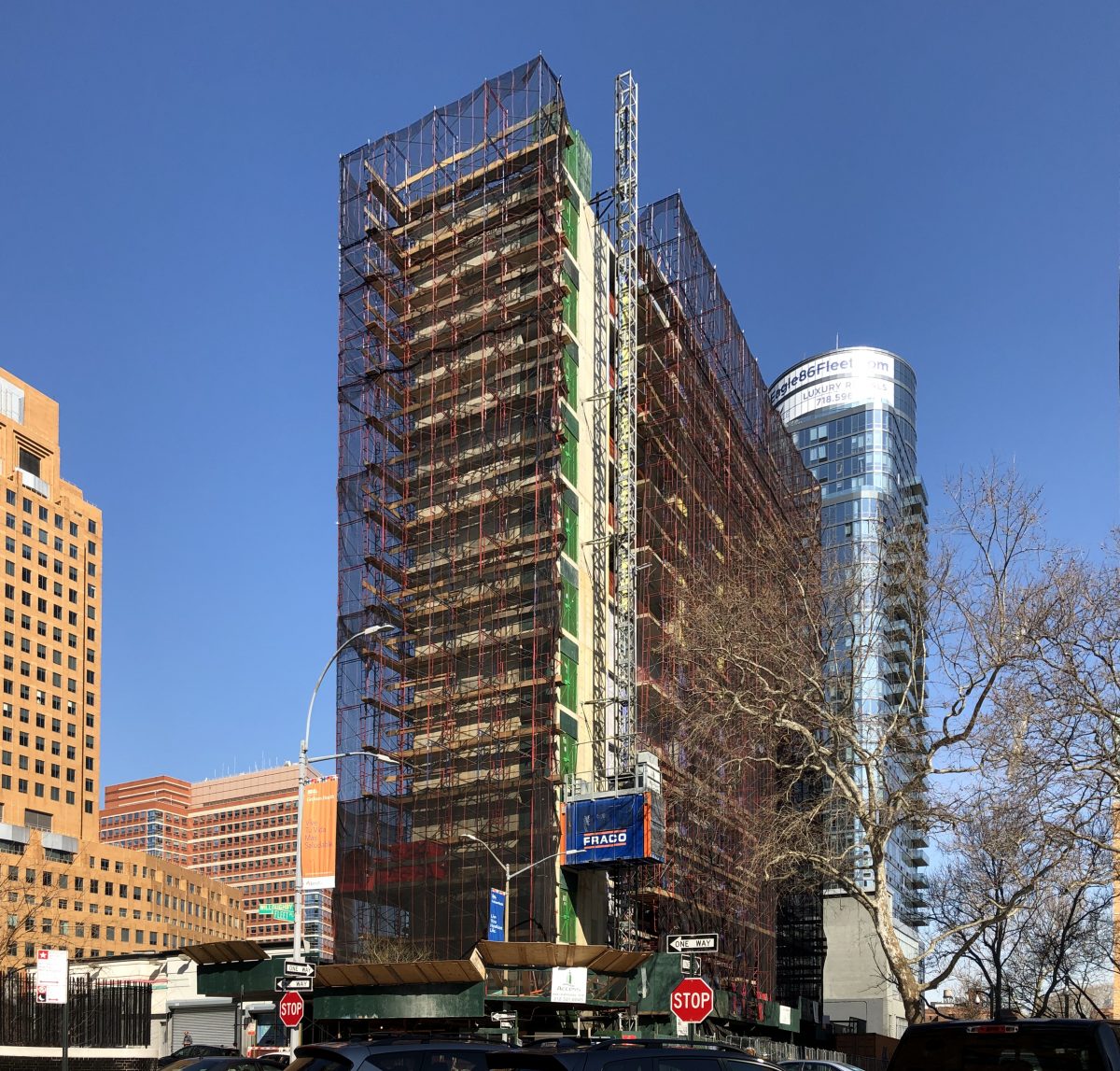Photo of construction at The Alfred on Fleet in April 2020 - Photo by Michael Young