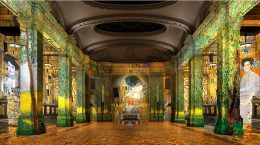 Rendering of immersive exhibition space 'Hall Des Lumieres' - Culturespaces / Woods Bagot