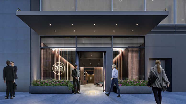 Rendering of new entryways at 545 Madison Avenue - Marx Realty; Studios Architecture