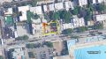 Aerial view of development site at 633 Dekalb Avenue - Google Maps