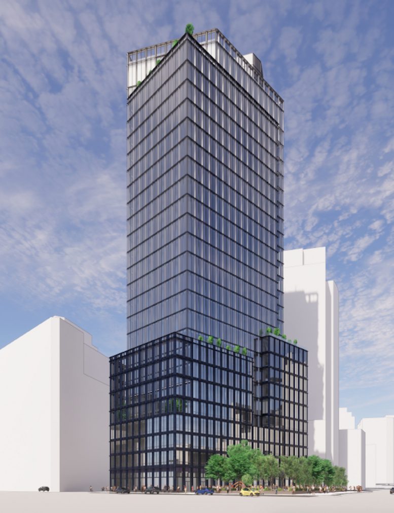 Rendering of 2 Hudson Square by SHoP Architects