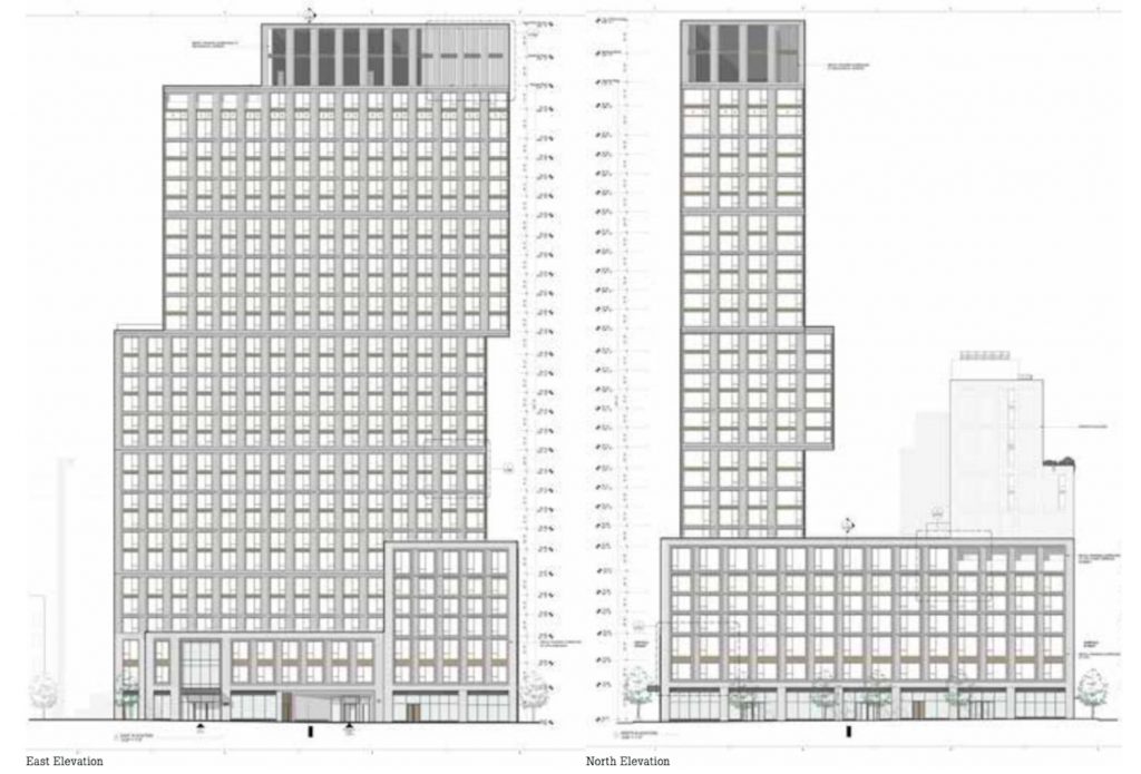 Rendering of Broome Street Development via Dattner Architects