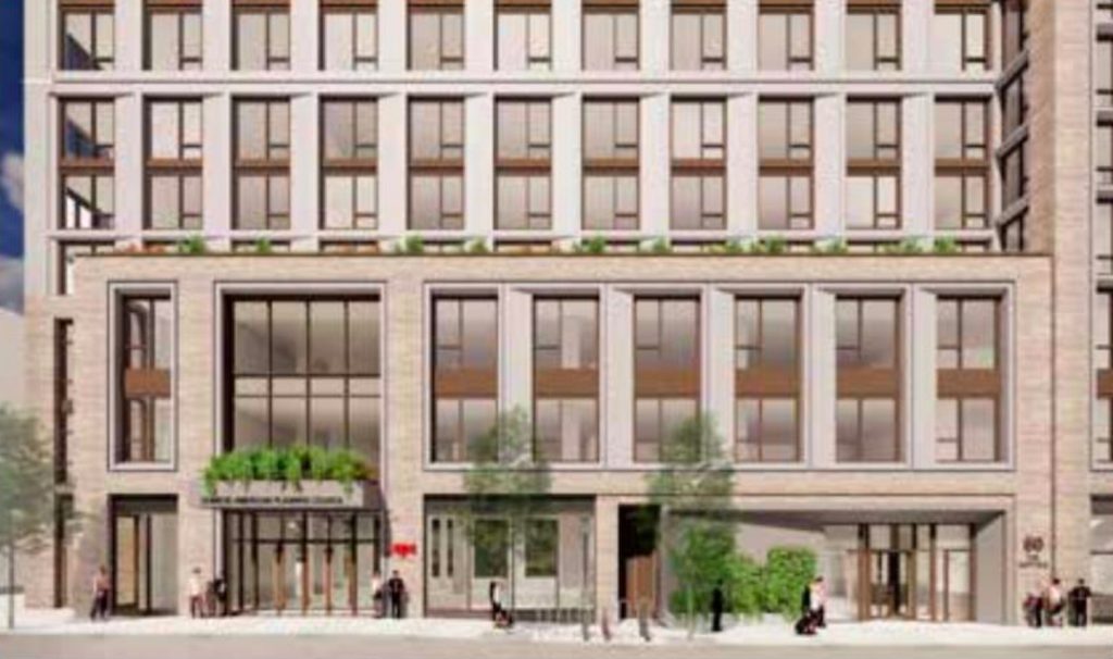 Rendering of the Suffolk Street Entrance via Dattner Architects