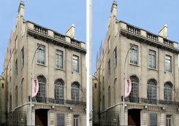 Southern view of proposed (left) and updated design (right) of 3 East 89th Street (Rafael Viñoly Architects)