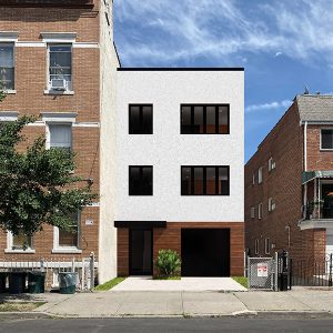 Rendering of front elevation at 31-45 41st Street - Fontan Architecture