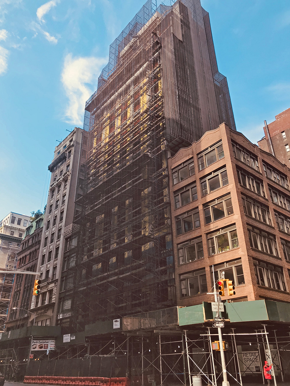 View of constrcution progress at 292 Fifth Avenue - Gene Kaufman Architect