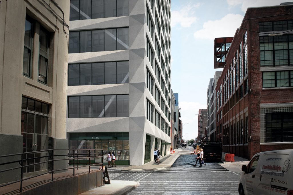 Rendering of 167 Plymouth Street. Courtesy of Visualhouse/Marvel Architects