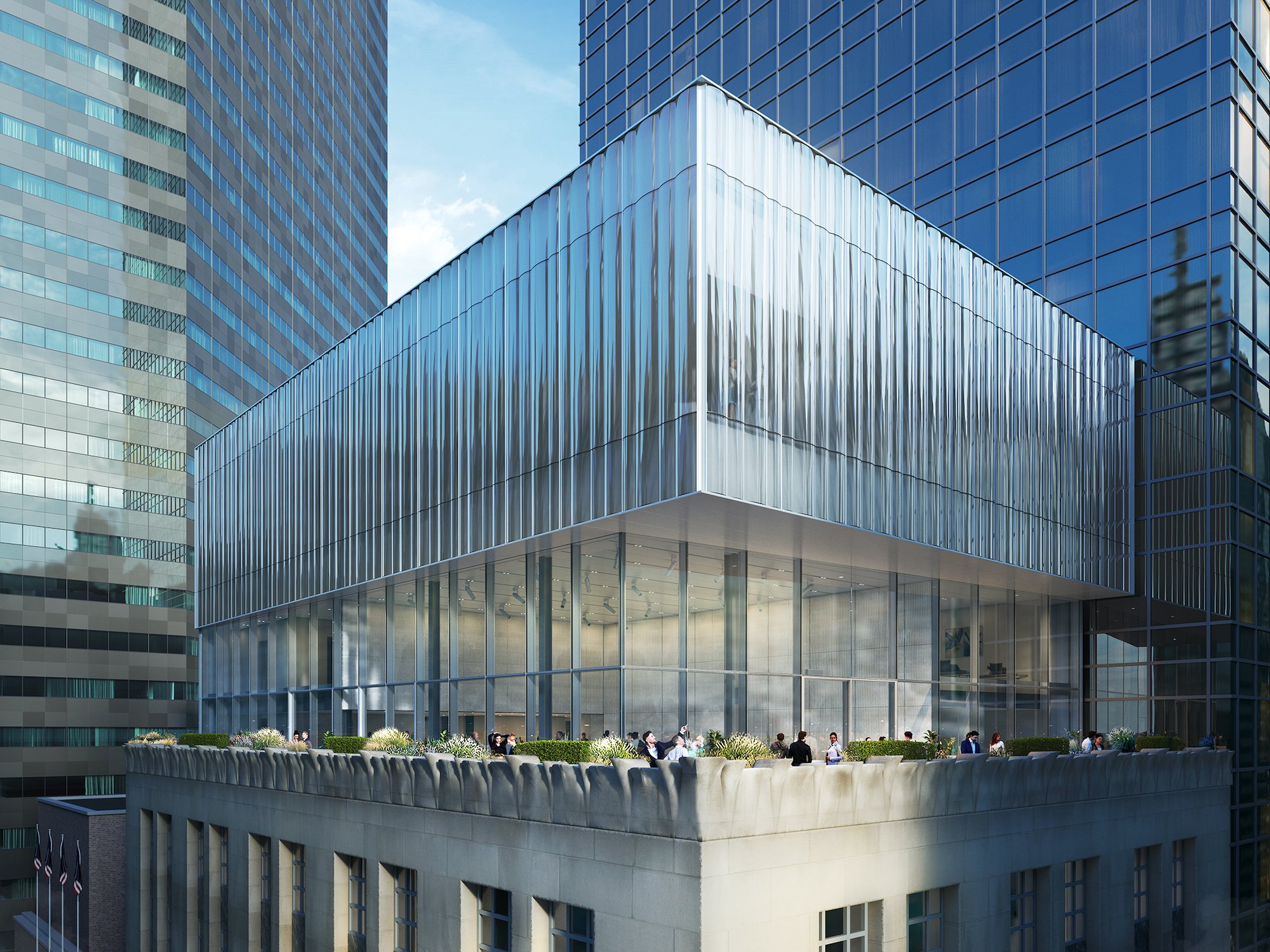 Render of Tiffany's flagship Fifth Avenue expansion (727 Fifth Avenue) - Courtesy OMA New York;  Bloomimages.de