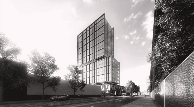 Preliminary rendering of proposed structure at 42-11 9th Street - RXR Realty