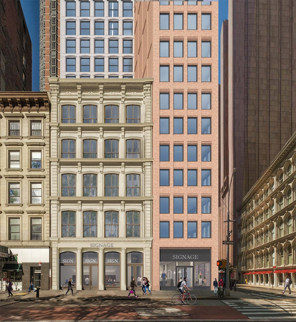 Rendering of 315-317 Broadway - Morris Adjmi Architects