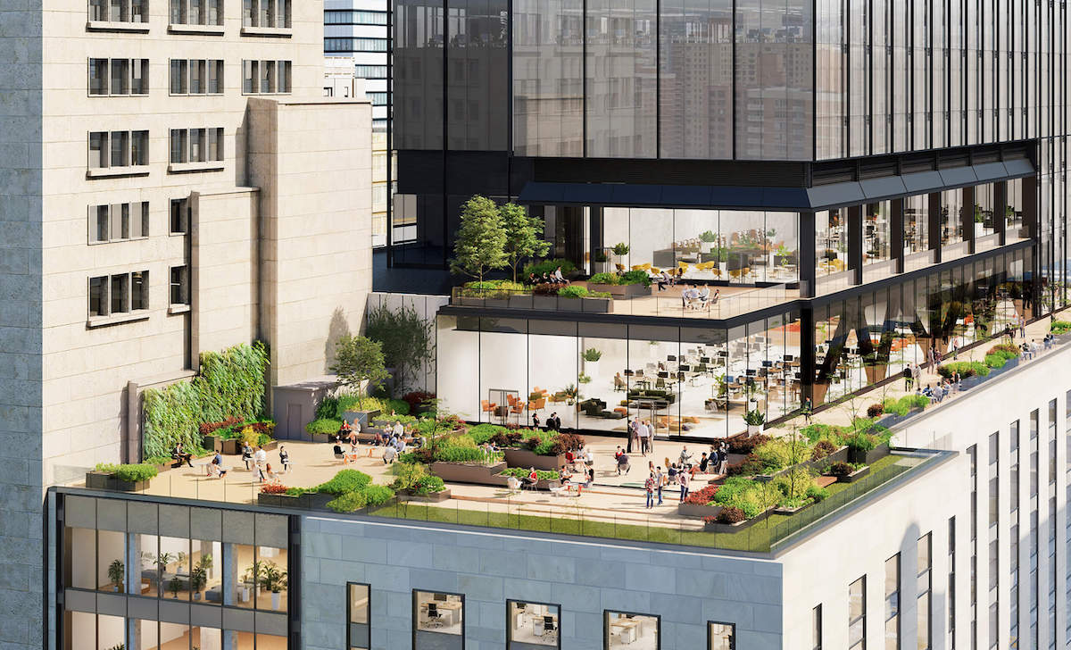 Rendering of outdoor areas at One Madison Avenue