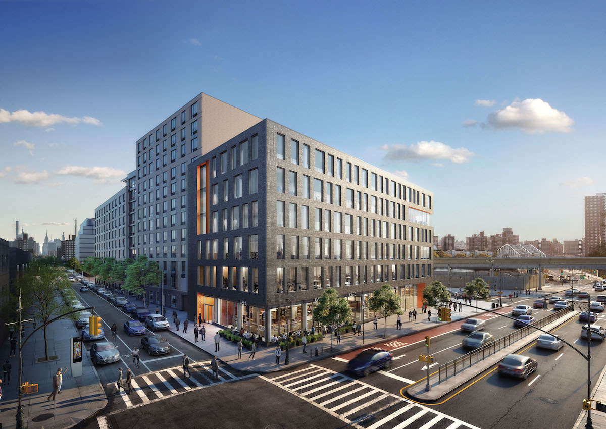 Overall rendering of 110 East 149th Street - Dattner Architects