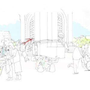 Preliminary sketch of programming within the new Children's Museum of Manhattan - FXCollaborative