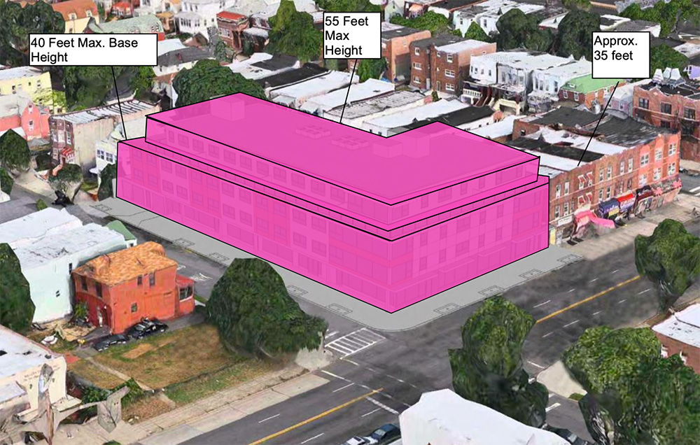 900 Castle Hill Avenue's proposed massing