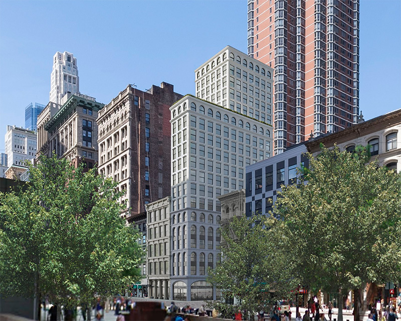 Rendering of 315-317 Broadway looking south - Morris Adjmi Architects