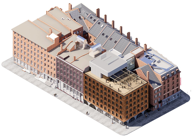 Aerial rendering of proposed museum expansion - Skidmore, Owings & Merrill (SOM); Howard Hughes Corporation