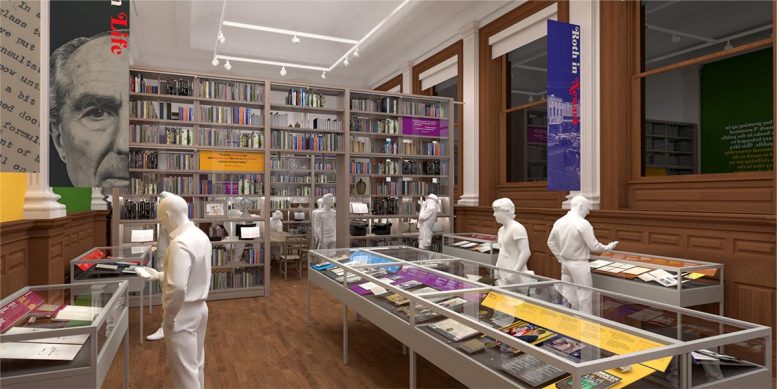 Rendering of the new Philip Roth Personal Library (Credit - C&G Partners)