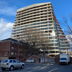 View of construction at Lotus 315 (260 South Harrison Street) - INOA Architecture