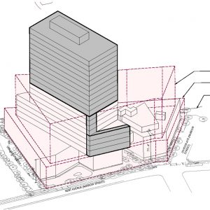 Axonometric rendering of 500 Kent Avenue - Kent Member LLC