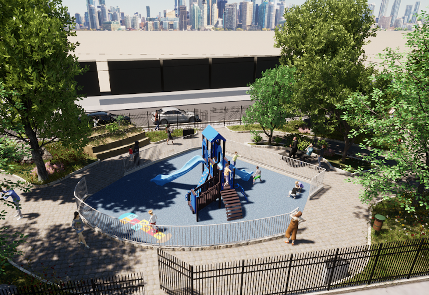 Rendering of Fairmount Triangle Park in Jersey City