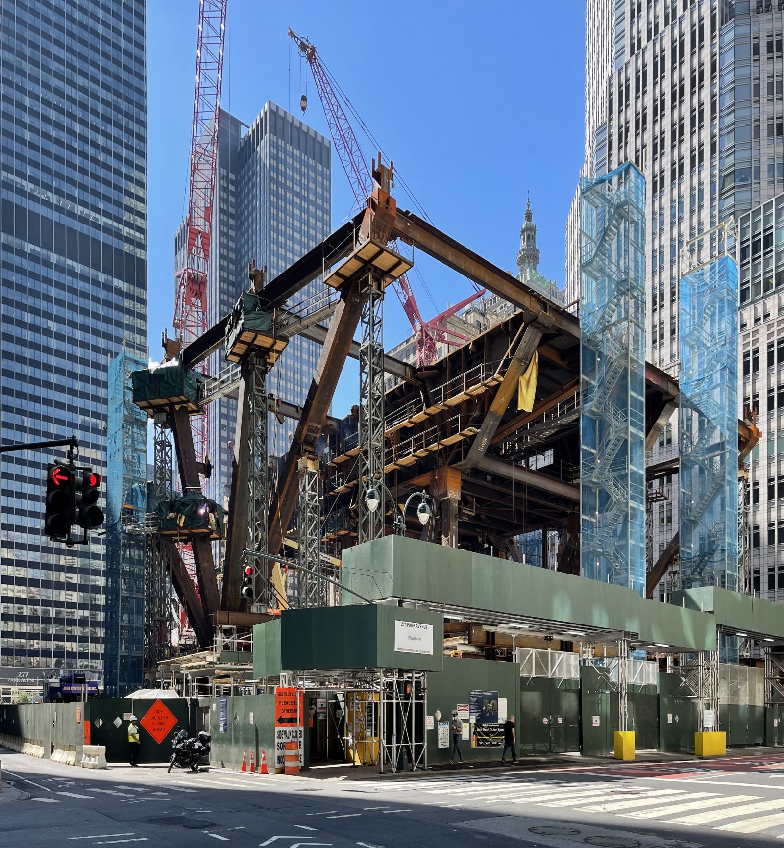 270 Park Avenue s Demolition Is Complete While New Steel Superstructure 