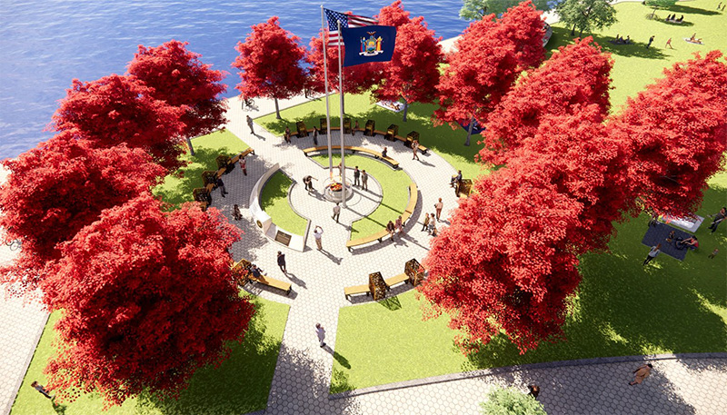Rendering of ‘Circle of Heroes’ Essential Workers Monument - Courtesy of Governor Andrew Cuomo’s office
