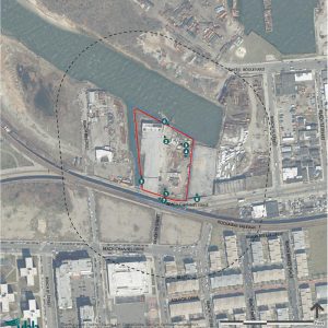 Site map of proposed development site for Beach 97 storage facility - VHB