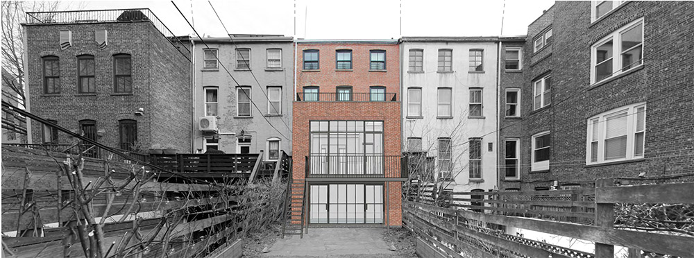 View of proposed rear extension at 122 Gates Avenue